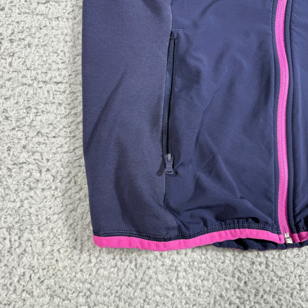RLX Ralph Lauren Golf Vest Women's Small Full-Zip Blue Pink Pockets Jacket - Picture 4 of 9